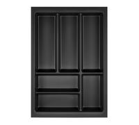 Orga-Box Junker Slim Range-couverts 325 x 476 mm gris lave structure perlée pour armoires de cuisine de 40 cm