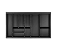 Orga-Box Junker Slim Range-couverts 825 x 476 mm gris lave structure perlée pour armoires de cuisine de 90 cm