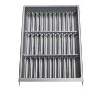 ORGA-BOX Rangement pour bocaux à épices SEPARADO Individual gris argenté grainé (300 x 474 x 51 mm) largeur d'armoire de 40 cm pour bocaux à épices