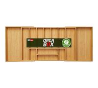 ORGA-BOX UNIVERSAL Range-couverts en bambou réglable pour largeur d'armoire 900-1200 mm jusqu'à 13 compartiments pour profondeur de tiroir 473 mm