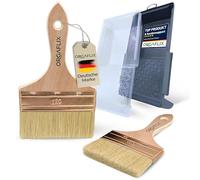 ORGAFLIX Kit de peinture 120 mm + 100 mm avec bac à peinture 15 x 30 cm + 2 inserts pour huile, vernis, lasure, teinture, acrylique, peinture à la craie, meubles, pinceau large, pinceau de peinture