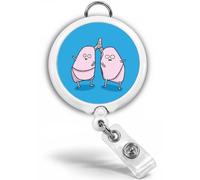Organ Attack Creator Bobine de badge pour infirmière | Cadeau pour thérapeute respiratoire et sensibilisation au cancer du poumon | Enrouleur de badge mignon pour infirmières et