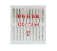 Organ Needles 5110080 Aiguilles pour Machine, argenté, 80/12 Größe