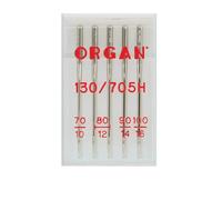 Organ Needles 5121000 Lot de 5 aiguilles pour machine Argenté Taille 70/100