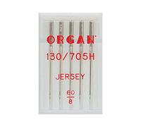 Organ Needles 5205060 Lot de 5 aiguilles pour machine Argenté Taille 60/8