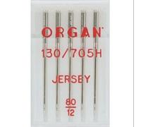 ORGAN NEEDLES 5205080 Lot de 5 aiguilles pour machine Argenté 80/12