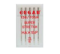 Organ Needles 5435075 Lot de 5 aiguilles pour machine Argenté Taille 75/11