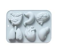 Organ Silicone Mold - Heart & Brain Cake Mold | Reusable Baking molď