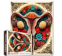 Organes Humains Jigsaw Puzzles 1000 pièces pour Adultes Organes Ovaires Anatomie Jeu éducatif Décor pour infirmières Docteur Bureau Clinique École Activité familiale Défi cérébral