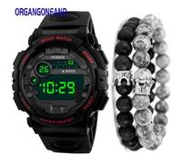 ORGANGONFAND Coffret cadeau pour garçon Et homme -Montre électronique+ Bracelet - Emballage cadeau, meilleur choix pour les élève h