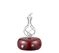 Organic Aromas Diffuseur d'huiles essentielles nébulisant - Radiance Dark I - Diffuseur d'aromathérapie en Verre Fait à la Main avec Base en Bois, diffuseur de lumière LED pour la Maison, Cadeau de