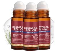 Organic Castor Oil Roll On,Cold Pressed Moisturizing Oil for Brows,Lashes,Face,Hairline,Dry Skin,Deep and Lasting Hydration,Non-greasy,Gentle and Effective,Castor Oils Skin Care for Men and Women (3)