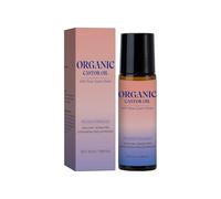 Organic Castor Oil With Rose Quartz Roller, Organic Castor Oil Roll On Face, 100 % pressée à froid, Huile pour le visage Roll-On pour une hydratation et un lissage en profondeur de la peau (1)