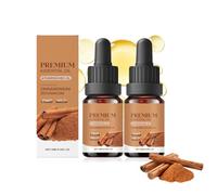 Organic Cinnamon Essential Oil, huile de cannelle pour la fabrication de bougies et diffuseur d'aromathérapie, huile parfumée de cannelle pour la peau et les cheveux, non grasse (10ml, 2pc)