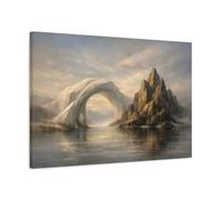 Organic Duality Cinematic Composition Rock Arch Nature - Canvas Wall Art Print 30×20 inch (75×50 cm) - Horizontal / 1.25 inch (3 cm)