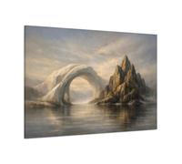 Organic Duality Cinematic Composition Rock Arch Nature - Canvas Wall Art Print 48×32 inch (120×80 cm) - Horizontal / 1.25 inch (3 cm)