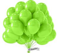 Organic Green Balloon \U2022 50 Pieces \U2022 Made In Eu \U2022 Certified Sustainable \U2022 100% Natural Latex \U2022 Diameter 34 Cm \U2022 Suitable For Helium \U2022 For Birthday \U2022 Inflatable