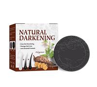 Organic Grey Reverse Shampoo Bar, Hair Darkening Shampoo Bar, Essence Hair Darkening Shampoo Soap, 100% Natural Organic Conditioner And Repair Care, Anti Hair Loss,Volumizing & Moisturizing (1 Pcs)