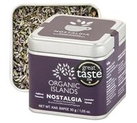Organic Islands Feuilles de tisane Nostalgia thé sans sucre & caféine 30g | Mélange naturel de fleurs de lavande,de feuilles de thé et de fleurs d’hysope de Naxos