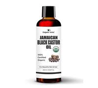 Organic Netra Cold Pressed Jamaican Black Castor Oil for Hair Growth For Healthy, Thick and Black Hair Reduces Acne Marks and Fine Lines For All Hair and Skin Types, 250ml