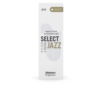 D'Addario Organique Select Jazz Filed Baritone Anches de Saxophone - Anches Sax - Le Premier et le Seul Roseau Biologique - 4 Moyen, 5 Paquet