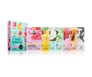 Organic Shop 7-Day Masks Set Glow Better ensemble de masque en tissu