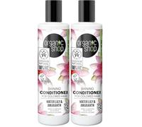 Organic Shop Après-shampoing brillant pour cheveux colorés nénuphar et amarante (280 ml) (Lot de 2)