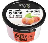 Organic Shop Crème pour le corps - Peaux sèches et sensibles Lychee rose 250ml