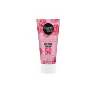 ORGANIC SHOP Raspberry crème visage De Dia Spf50 50 ml pour tous types de peau, hydratation et soin quotidiens, 50 ml, SPF 50