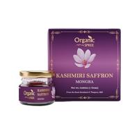 Organic Spree Kashmiri Saffron Kesar 1gm (0.035oz) Safran Threads Pure and Natural l From the finest farmlands of Pampore, J&K l Certified Grade A+ Mongra Saffron
