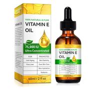 Organic Vitamin E Oil, Vitamine E Huile pour le Corps, Naturelle Huile Essentielle Vitaminée pour Sécheresse, Rides, Hydratant et Raffermissant Peau, Réduit les ridules (1pc, 60ml)