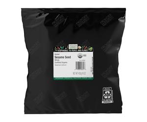 Organic Whole Hulled Sesame Seed 16 oz (453 grams) Pkg by Frontier