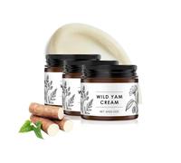 Organic Wild Yam Cream, crème pour le corps naturelle à l'igname sauvage, à la lavande et à l'huile de noix de coco, crème hydratante pour le visage bio pour hommes et femmes, non grasse (3pc, 60g)