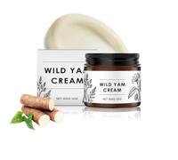 Organic Wild Yam Cream, crème pour le corps naturelle à l'igname sauvage, à la lavande et à l'huile de noix de coco, crème hydratante pour le visage bio pour hommes et femmes, non grasse (1pc, 60g)