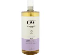 Organic Works Daily Hydration Sher Gel - Exfoliating Body Wash - Rich In Vitamin E And C - Cruelty-Free For All Skin Types - Lavender - 10.14 Oz