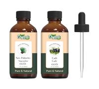 Organic Zing Combo d'huile : Saw Palmetto (Serenoa repens) - 30 ml et huile de cade (Juniperus Oxycedrus) - 30 ml/1,01 fl oz