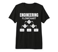 Organigramme d'ingénierie - Humour Amusant de résolution de problèmes T-Shirt Haut de Gamme