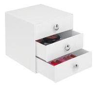 Boîte de rangement 3 tiroirs - Blanc - Mini commode