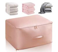 Organisateur à auto-compression ultra peu encombran, le tout dernier organisateur de compression automatique 2024, pour couettes, couvertures, literie (rose, XL)