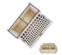 Organisateur à outils en bois - Rack d'artisanat en cuir de 25 cm, boîte multi-trous, support de comptoir compact | Support pratique pour ranger des objets en matériau de haute qualité pour