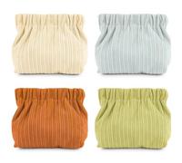 Organisateur à pression en velours côtelé, petit sac de rangement élastique en velours côtelé, pochette de voyage pour trousse de maquillage, organisateur d'attaches pour cheveux élastiques, cadeaux p