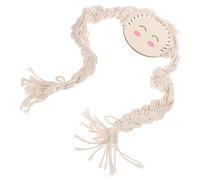 Organisateur Accessoires pour Cheveux de Filles en Coton et Bois Beige | Support Mural pour Bandeaux et Pinces, Capacité de Charge, pour Anniversaires et Décoration Murale