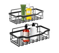 Organisateur adhésif pour étagère de salle de bain - Étagère de rangement murale sans perceuse, étagère de cuisine | Support de douche de salle de bain No Punch avec grande capacité, support mural sal