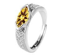 Organisateur Anneaux Bijoux · Open End Design Cut Sparkling Zircon Ring Highlighting Individual Charm Boîte Bijoux Bagues (G, One Size)