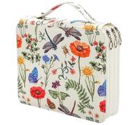 Organisateur au crayon coloré 120 slots marqueur organisateur de l' avec motif d'impression 9.4x7.9x2.5 Étui au crayon d'art avec fermeture éclair pour les stylos à aquarelle ou marque