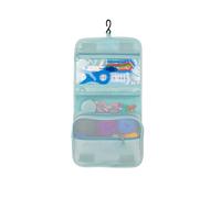 Organisateur avec fermeture éclair pour valise - Organisateur pour cosmétiques et crèmes en polyester, 22 x 14 x 8 cm, gris