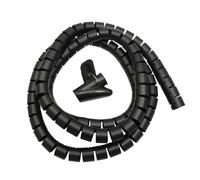 Maclean Organisateur de câble enrouleur MCTV-676 – Noir/argenté 25 mm x 2 m