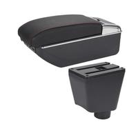 Organisateur Console Centrale Boîte D'accoudoir Voiture Boîte Rangement Console Centrale Pièces Intérieures Pour Renault Pour Captur Pour Clio 3 III IV(Black red 7USB)