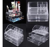 Organisateur Cosmetique Acrylique Deux Couches Tiroir Maquillage Boîte De Support Pour Maquillage Bijoux Cosmetiques Kit D'outils De Maquillage Transparent