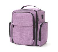 Organisateur cosmétique compact à 3 couches pour bouteilles avec clous polis, résistant aux rayures et sûr, fente individuelle, grande capacité, mallette cosmétique pour ranger les ongles polis, lilas